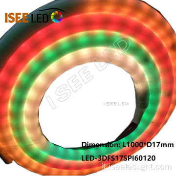 Striscia LED flessibile dinamica 3D a 1 pixel da 60 pixel